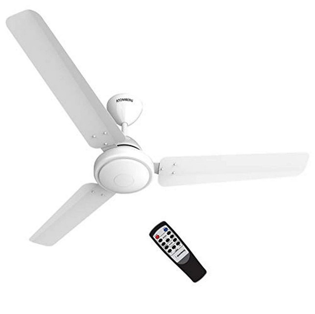 Atomberg Efficio 1200 mm BLDC Motor with Remote 5 Star Rated Ceiling Fan  (White, Pack of 1)