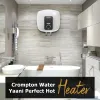 Crompton Solarium Qube 10-Litre 5 Star Rated Storage Water Heater (Geyser) with Free Installation and Connection Pipes (White and Black)