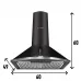 Faber Hood Class Plus PB BK LTW 60 cm 1000 m³/HR Pyramid Kitchen Chimney (2 Baffle Filters, Black)