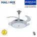 Halonix Morpheus CRYS 1050mm Retractable Ceiling Fan with Built-in LED Light and Remote (White)