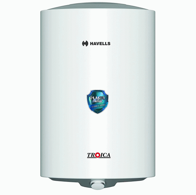 Havells Troica 15 Litre 4 star Storage Water Heater (White Grey)