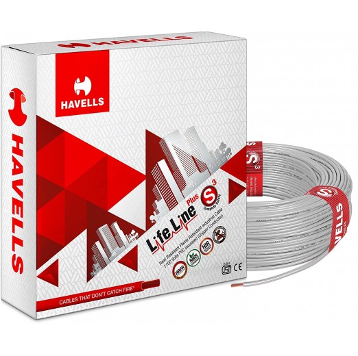 Havells Lifeline Cable WHFFDNEA11X5 1.5 sq mm Wire (Grey)