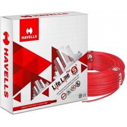Havells Lifeline Cable WHFFDNRA11X0 1 sq mm Wire (Red)
