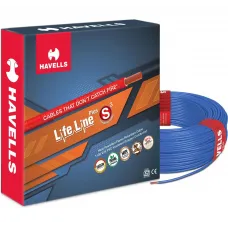 Havells Lifeline+ S3 Heat Resistant Flame Retardant WHFFDNBA11X0 1 sq mm Copper Wire (90 mtr, Blue) Havells Lifeline+ S3 Heat Resistant Flame Retardant WHFFDNBA11X0 1 sq mm Copper Wire (90 mtr, Blue)