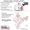 Hawkins Classic Aluminium Pressure Cooker, 1.5 Litres, Silver (CL15)