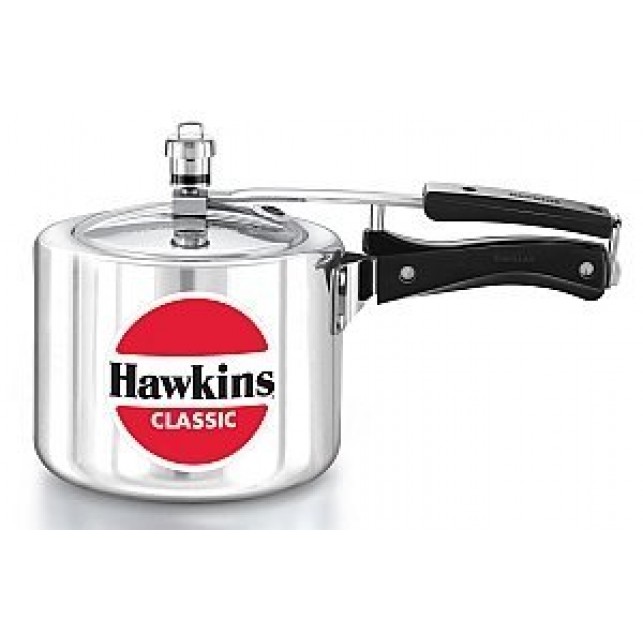 Hawkins Classic Pressure Cooker (Wide), 3 Litre, Silver (CL3W)