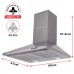 Inalsa Smash 60SSBF 1150m3/hr Kitchen Chimney with Stainless Steel Baffle Filters, Push Button Control, (Silver)