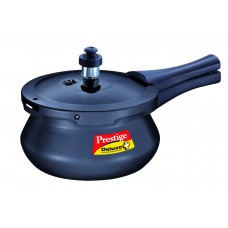 Prestige Deluxe Plus Baby Induction Base Hard Anodized Pressure Handis, 2 Litres, Black