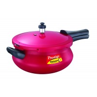 Prestige Deluxe Plus Junior Induction Base Aluminium Pressure Handi, 4.8 Litres, Flame Red
