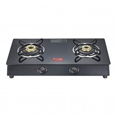Prestige Marvel Plus GTM 02 Plus Black Glass Top Gas Stove (2 Burner)