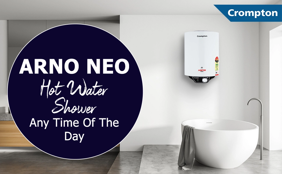 Crompton Arno Neo 15-Litres 5 Star Rated Storage Water Heater (Geyser) with Advanced 3 Level Safety (White)